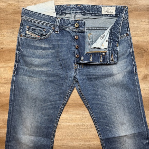 Diesel Safado Jeans Men 32x34 Blue Slim Straight Cotton Designer 0807U (Tag30) - Picture 2 of 15